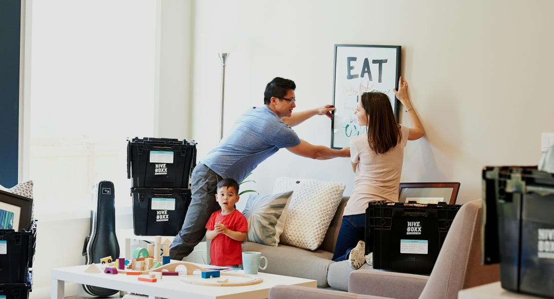 Picture of people moving in.